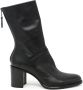 Elena Iachi Zwarte leren enkellaarsjes Fw22 Black Dames - Thumbnail 1