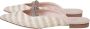 Eleventy Bicolor Straw Sabot met Strass Beige Dames - Thumbnail 1