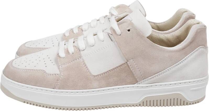 Eleventy Bicolor Suède Sneaker Witte Rubberen Zool White Heren