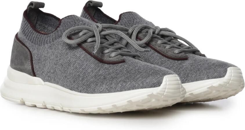 Eleventy Panelled Knit Sneakers - Foto 3