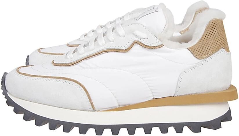 Eleventy Suède en Nylon Hardloopschoenen
