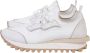 Eleventy Gebreide en Leren Sneakers White Dames - Thumbnail 1
