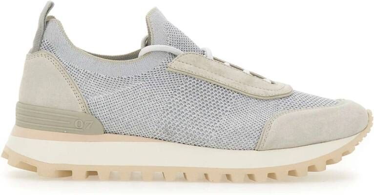Eleventy Gebreide Grijze Sneakers met Dikke Zool Gray Heren