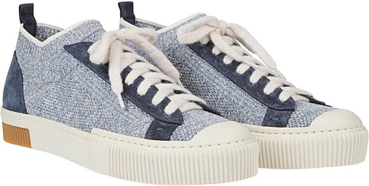 Eleventy Gebreide en Suède Sneakers
