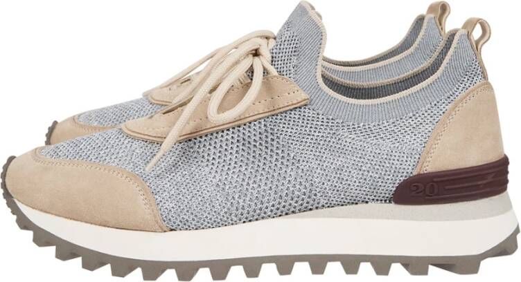 Eleventy Gebreide en Suède Trainer Sneakers