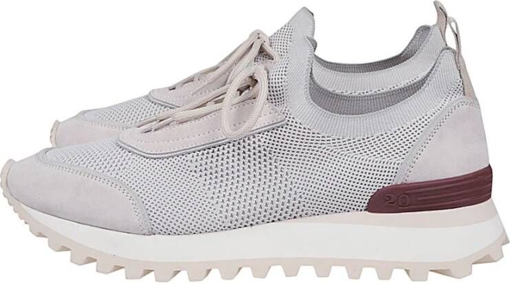 Eleventy Gebreide Grijze Sneakers met Dikke Zool Gray Heren