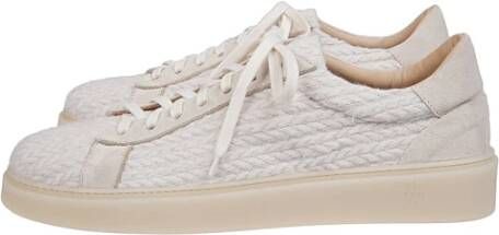Eleventy Gevlochten Gebreide Sneakers Beige Dames