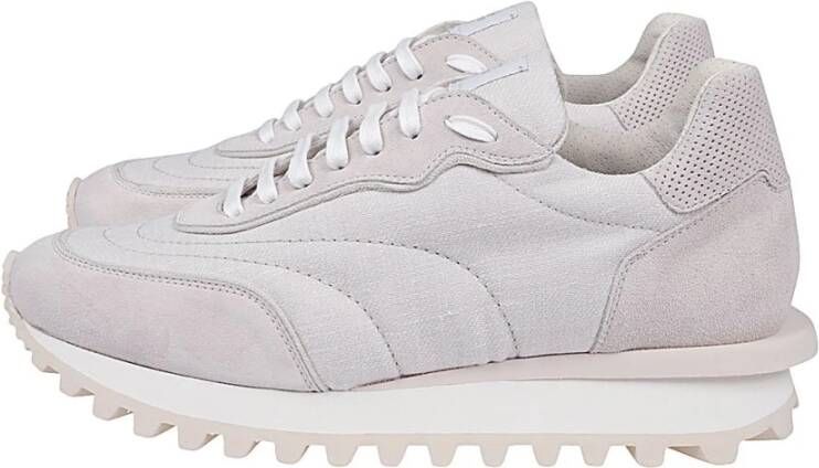 Eleventy Linnen en Suède Sneakers