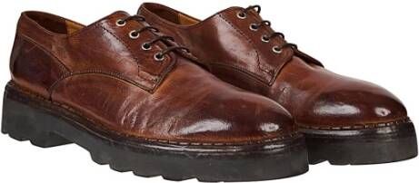 Eleventy Met de hand geverfde Buffalo Leren Derby Schoenen