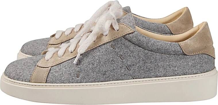Eleventy Sneakers van suède met handgemaakte details
