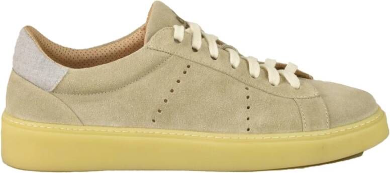 Eleventy Suède Sneaker Schoenen Rubberen Zool Veters