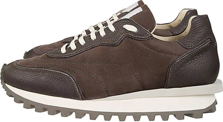 Eleventy Zijde en Nubuck Sneaker