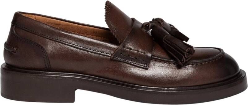 Elia Maurizi Bruine Penny Loafer Triple Leren Zool