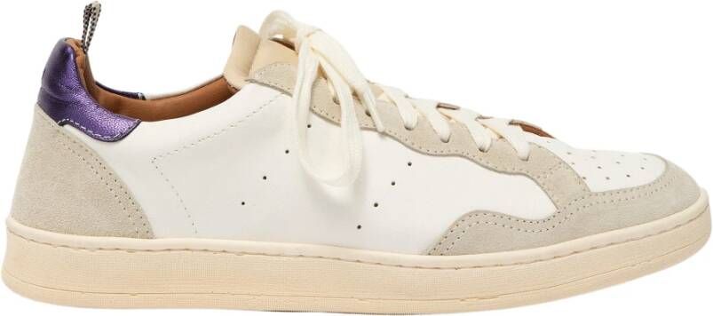 Elia Maurizi Flexibele Sneaker in Wit en Taupe Beige Dames