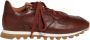 Elia Maurizi Handgemaakte Burgundy Leren Runner Schoenen Brown Dames - Thumbnail 1
