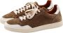 Elia Maurizi Taupe Lage Sneaker met Leren Mix Brown Heren - Thumbnail 4