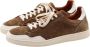 Elia Maurizi Taupe Lage Sneaker met Leren Mix Brown Heren - Thumbnail 7