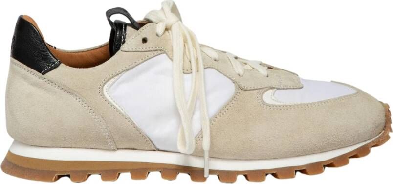 Elia Maurizi Taupe Suède Runner met Kalfsleer Beige Dames