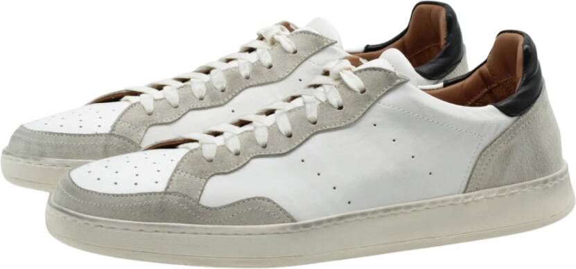 Elia Maurizi Vintage Leren Sneaker Kansas Zwart Multicolor Heren