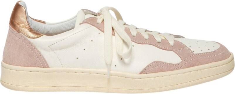 Elia Maurizi Witte en roze suède sneaker Beige Dames
