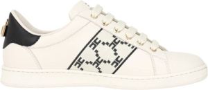 Elisabetta Franchi Beige Lage Sneakers Wit Dames