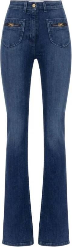 Elisabetta Franchi Bootcut Denim Broek met Flared Pijp