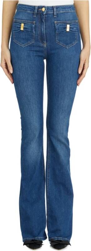 Elisabetta Franchi Denim Bootcut Jeans met Zakken