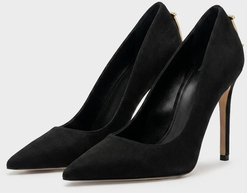 Elisabetta Franchi Décolleté van suède met logodetail - Foto 2
