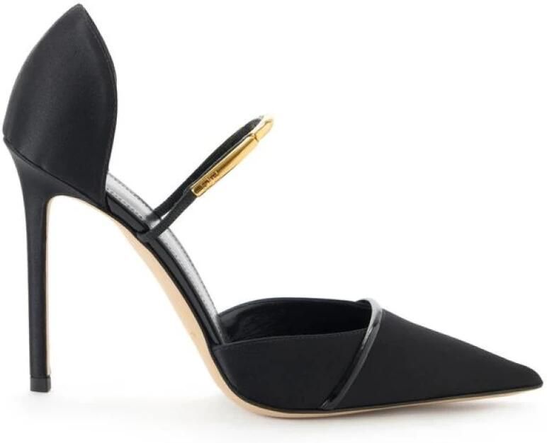 Elisabetta Franchi D'Orsay pumps in satijnen stof met juweel detail