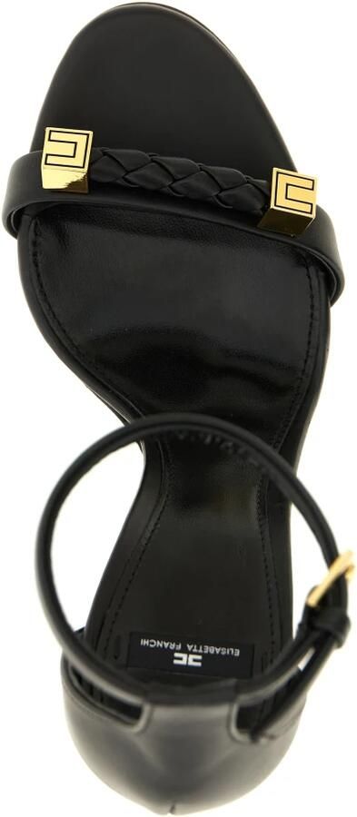 Elisabetta Franchi Geweven leren sandaal - Foto 2