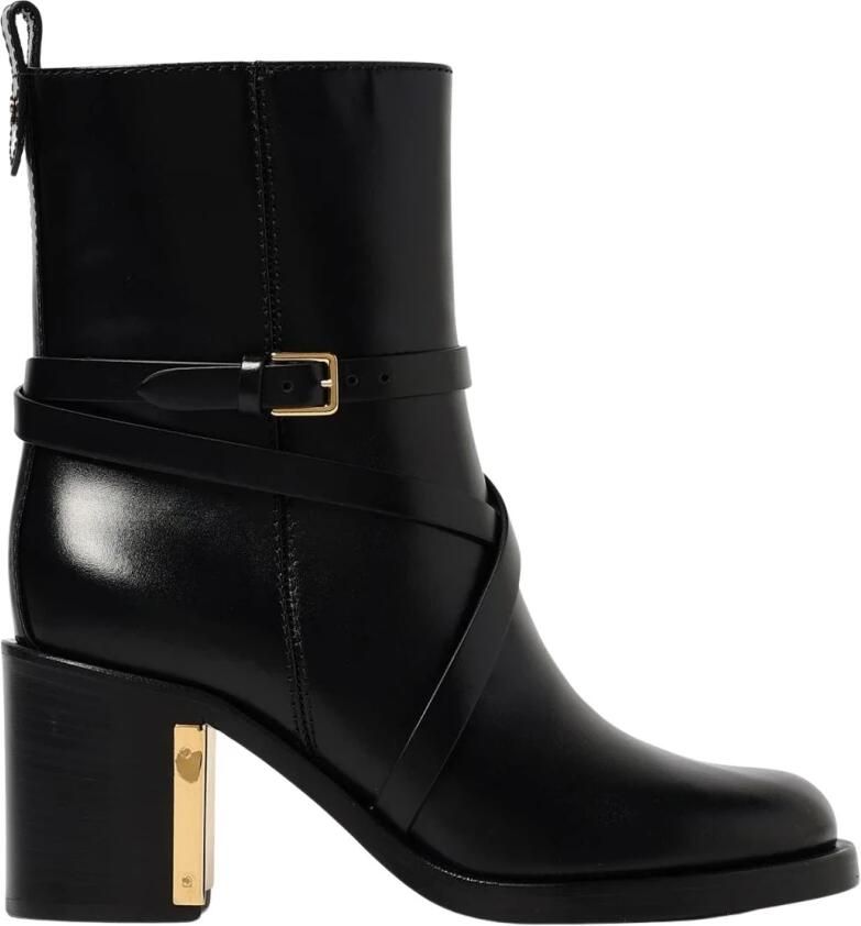 Elisabetta Franchi Leren enkellaarsjes met bandjes - Foto 3