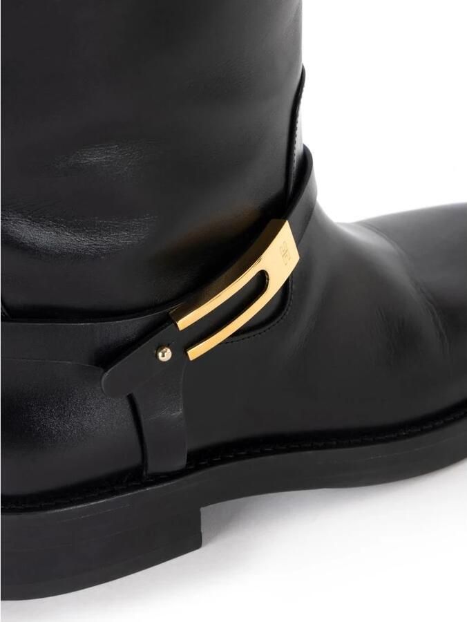 Elisabetta Franchi Boots Logo Strap Boots in zwart
