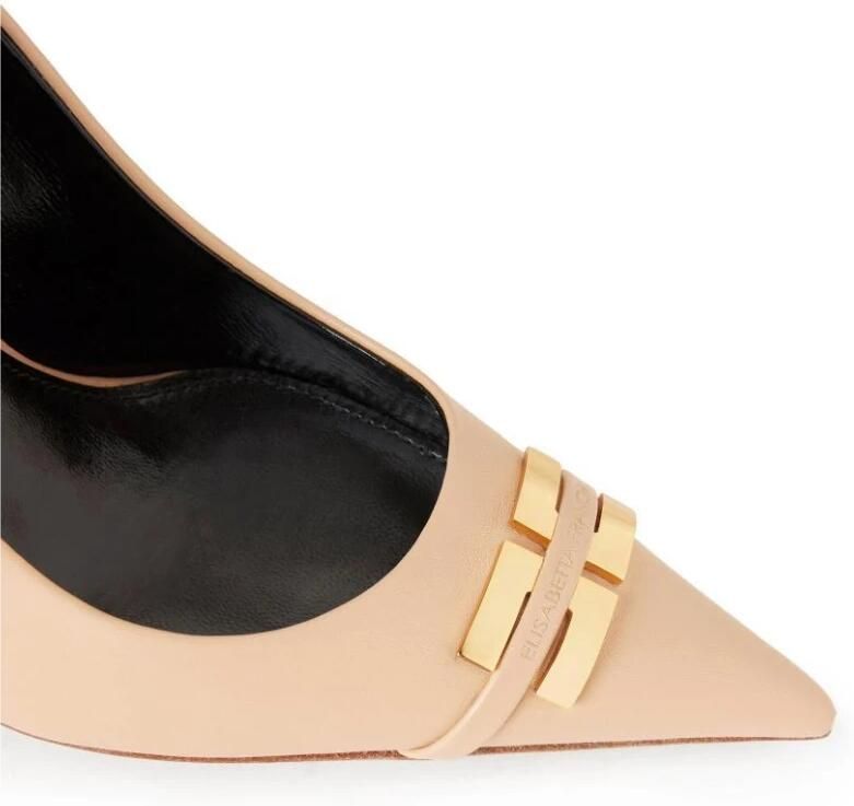 Elisabetta Franchi Leren Pump met Logodetail - Foto 2