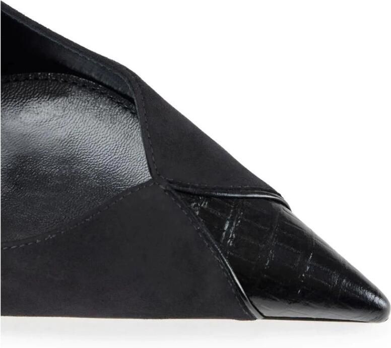 Elisabetta Franchi Leren Pumps met Sculptuurhak