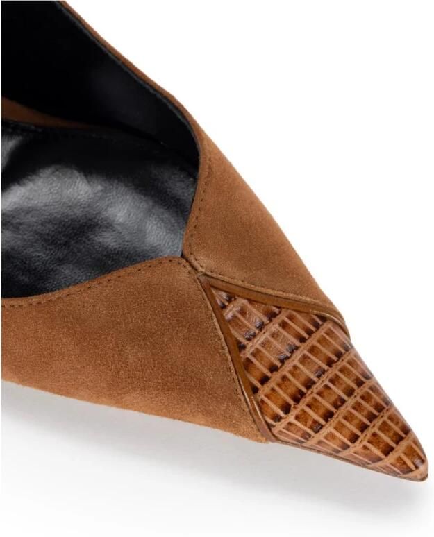 Elisabetta Franchi Leren Pumps met Sculptuurhak - Foto 2