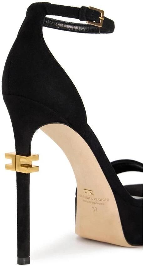 Elisabetta Franchi Leren Sandalen met Plateauzool - Foto 2