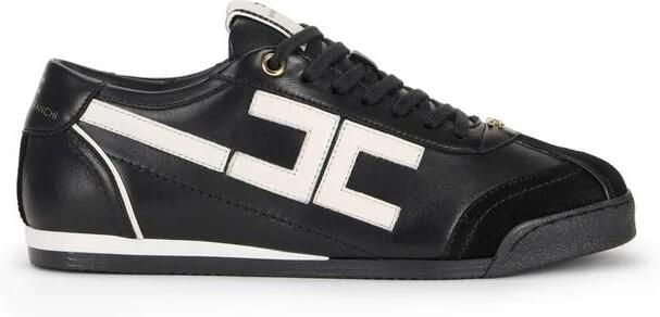 Elisabetta Franchi Leren Sneakers met Logo Detail