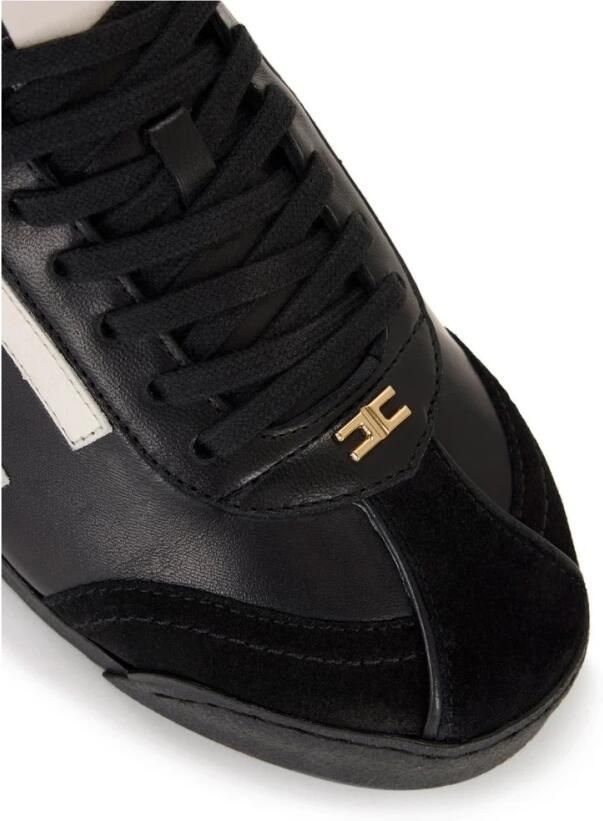 Elisabetta Franchi Leren Sneakers met Logo Detail - Foto 2