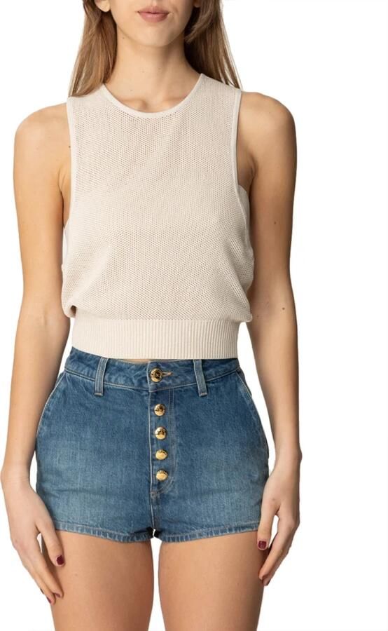 Elisabetta Franchi Mouwtjesloze Gebreide Top