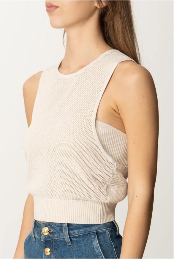 Elisabetta Franchi Mouwtjesloze Gebreide Top - Foto 2
