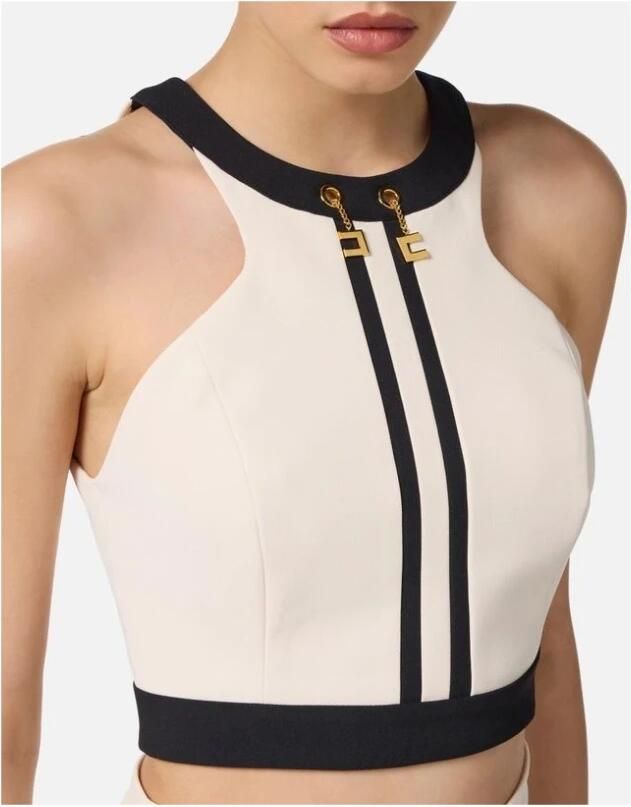 Elisabetta Franchi Mouwtjesloze Top