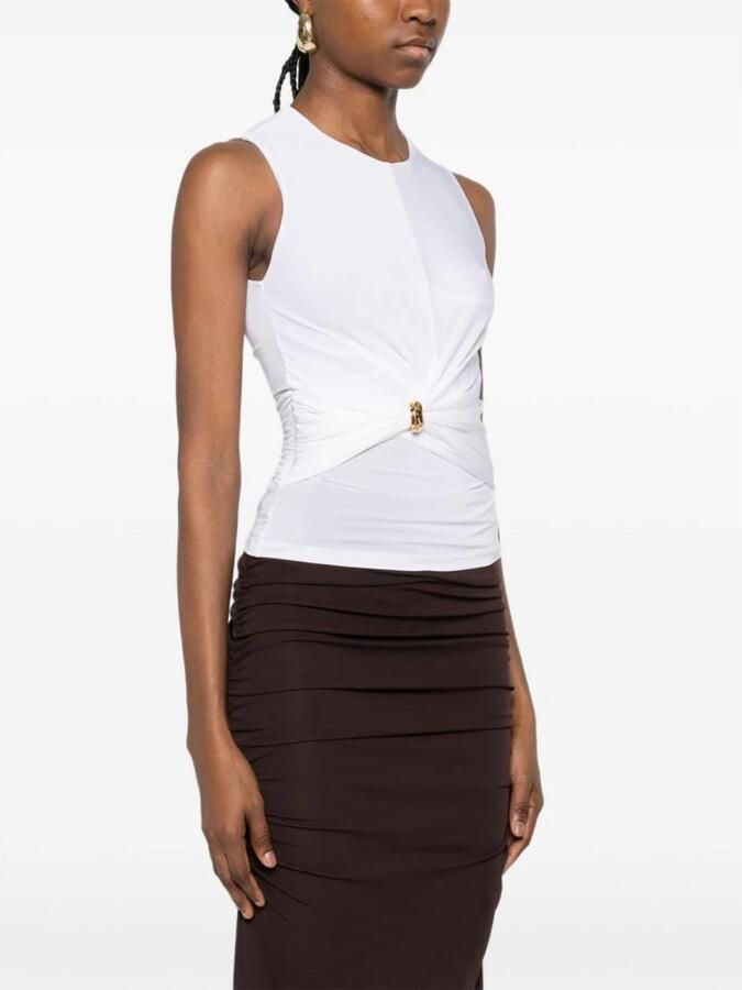 Elisabetta Franchi Mouwtjesloze Top met Gedrapeerd Detail - Foto 2