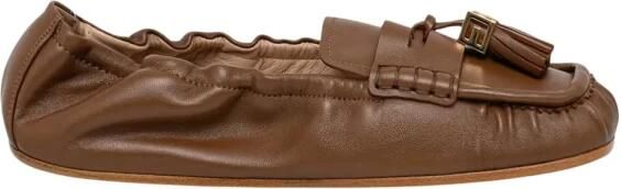 Elisabetta Franchi Nappa Leren Loafers