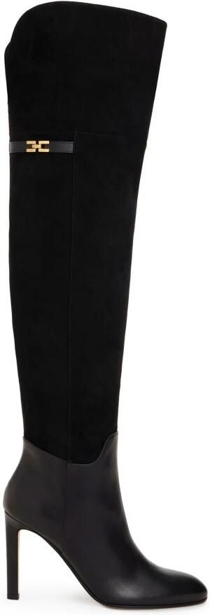 Elisabetta Franchi Over-the-Knee Laarzen met Logo-Plaquette