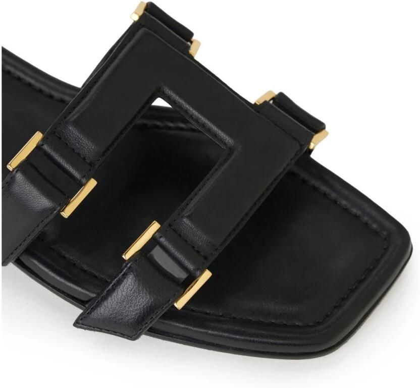 Elisabetta Franchi Platte Nappa Lederen Sandalen - Foto 2