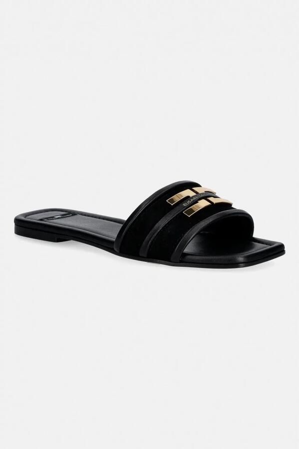 Elisabetta Franchi Platte Sandaal met Logo Detail - Foto 2