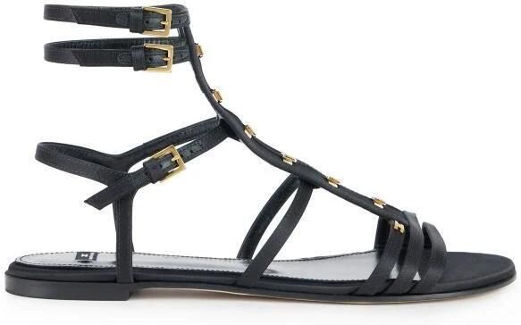 Elisabetta Franchi Platte Sandalen met Haakjes