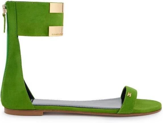 Elisabetta Franchi Platte suède sandalen