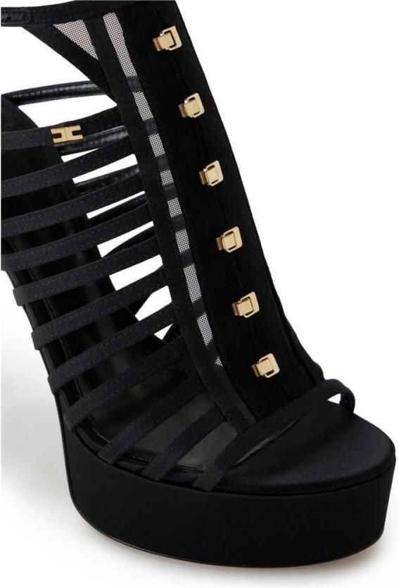 Elisabetta Franchi Satijnen Sandalen met Plateauzool - Foto 2