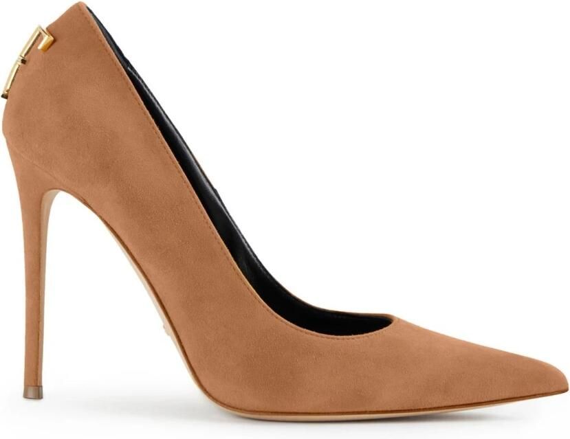 Elisabetta Franchi Suede Stiletto Pumps met Logodetail
